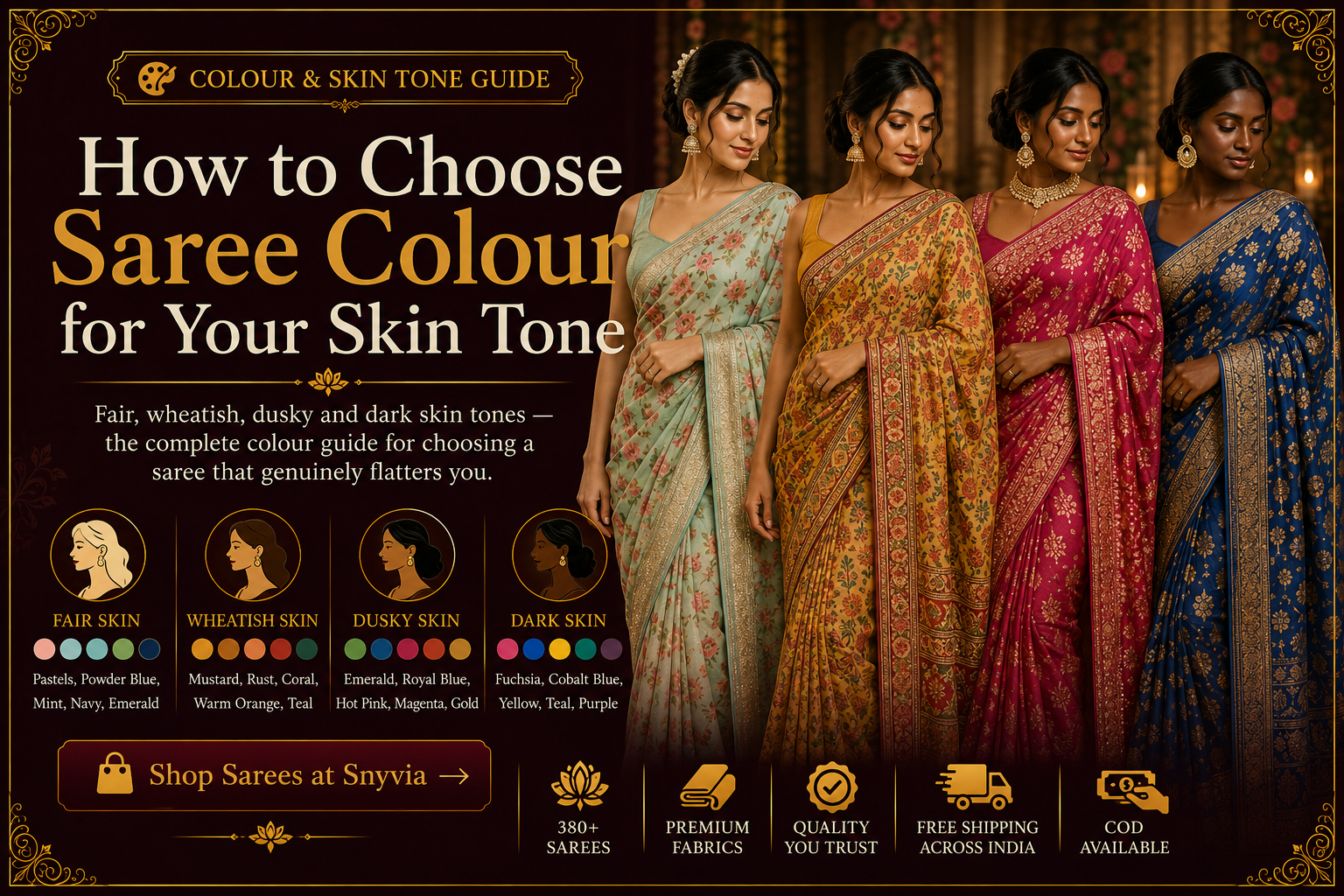 Saree Colour for Skin Tone: Complete Guide | Snyvia