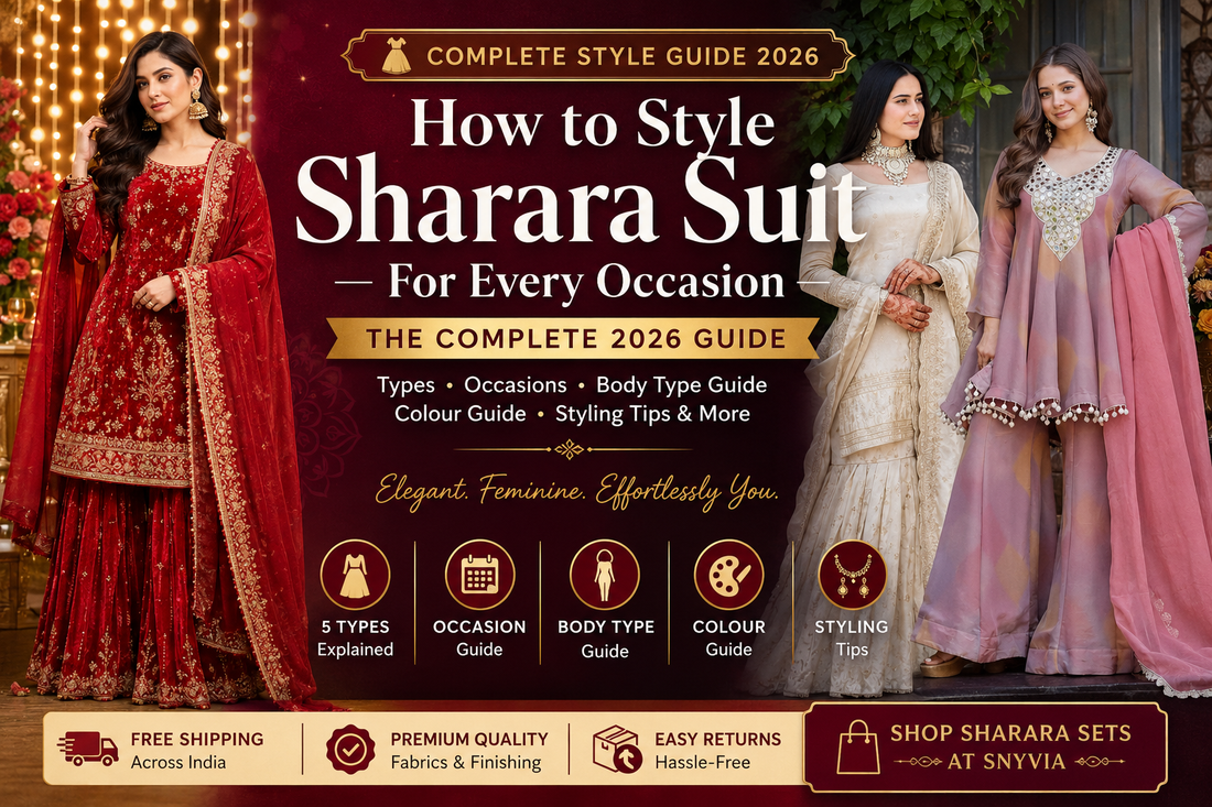 Sharara suit styling guide for weddings, Eid and festive occasions