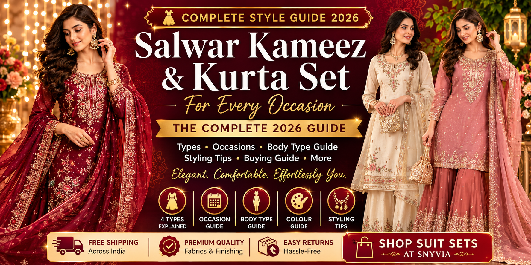 Salwar Kameez and Kurta Set Complete Styling Guide 2026 for Every Occasion by Snyvia