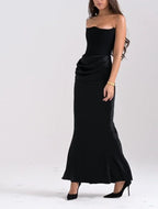 Black Midi Kaul Dress