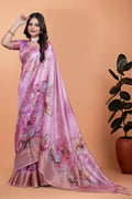 Snyvia Ivory Glow Banarasi Silk Saree with Emerald Accents