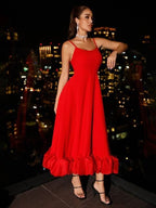 Molly Luxe Red Long Dress