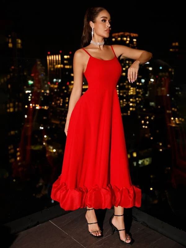 Molly Luxe Red Long Dress