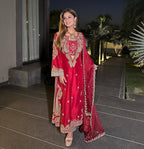 Chinon Kurti Blouse Pant & Dupatta Set |  Wedding Ethnic Wear