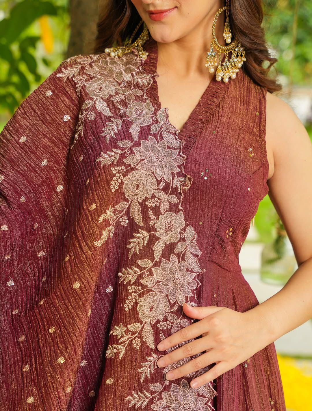 Aaliya Premium Embroidery Kurti Palazzo Dupatta Set