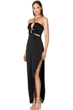 Black Luxe Long Dress - Snyvia