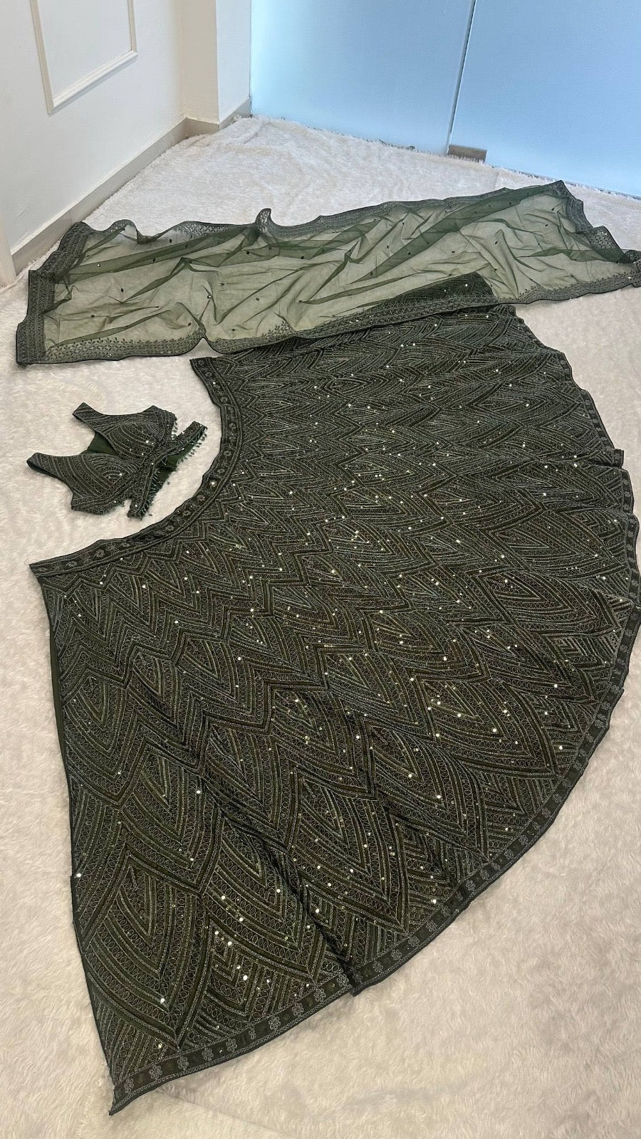 Olive Tinted Dreamy Lehenga