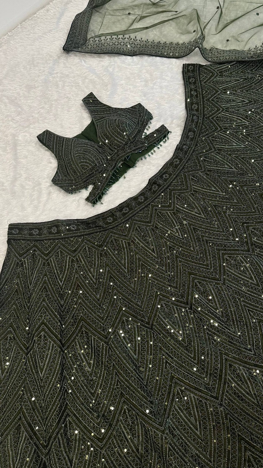 Olive Tinted Dreamy Lehenga