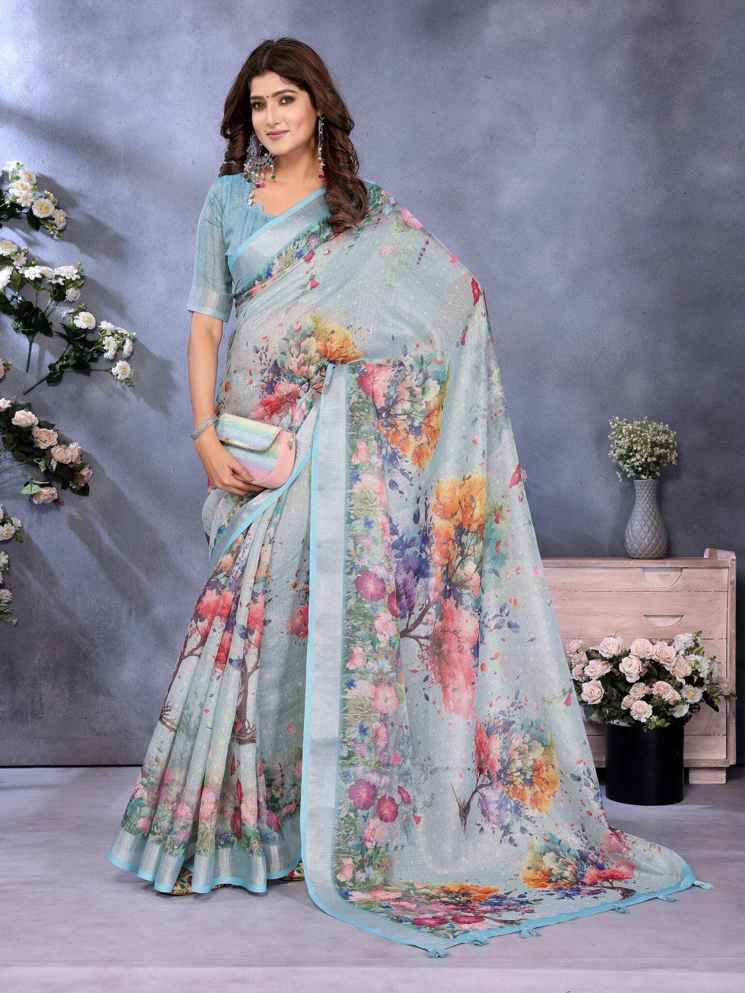 Add a touch of vibrant Saree