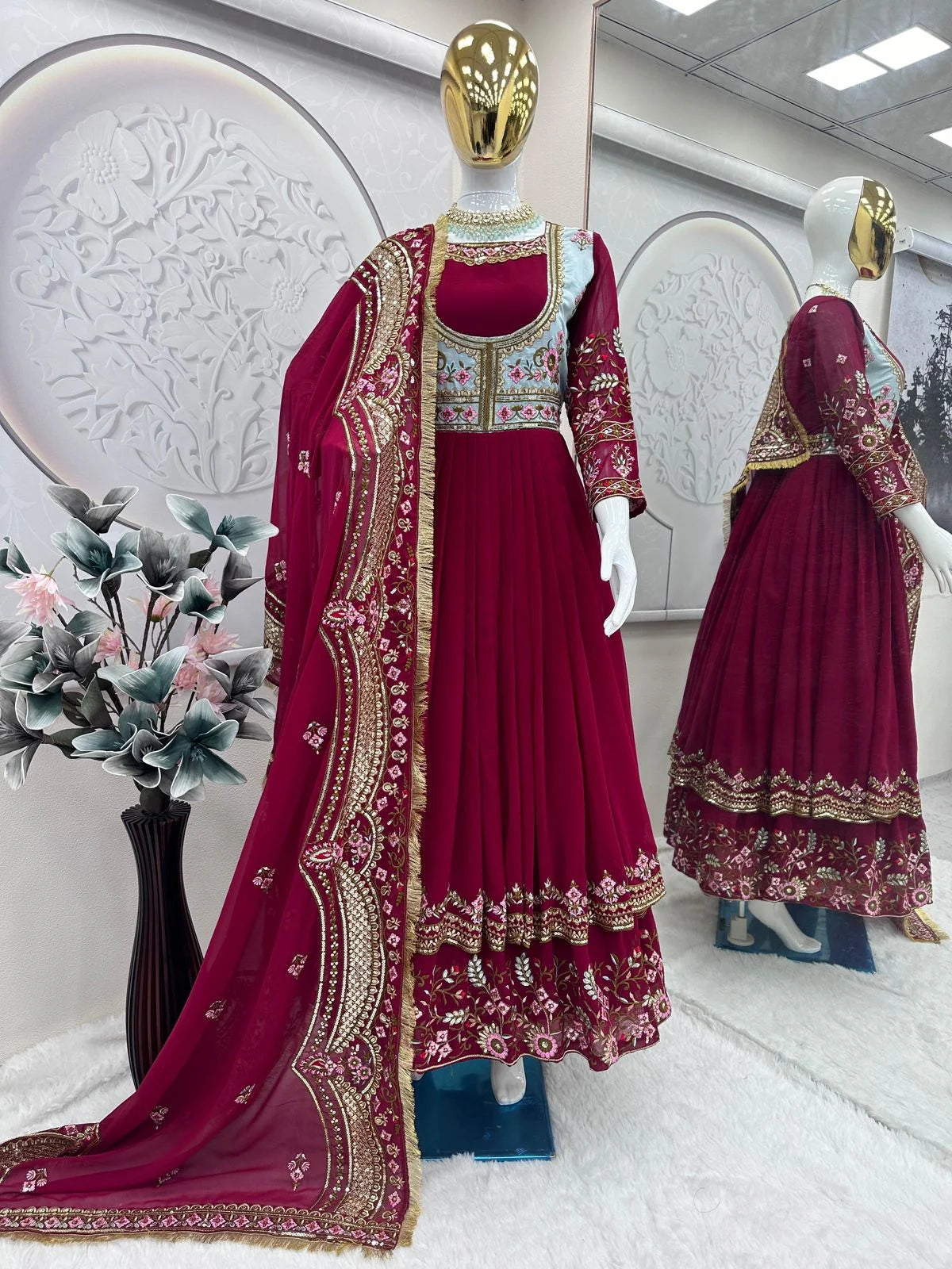 Snyvia Luxe Rajkumari Anarkali Suit