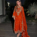 Chinon Kurti Blouse Pant & Dupatta Set |  Wedding Ethnic Wear