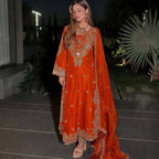 Chinon Kurti Blouse Pant & Dupatta Set |  Wedding Ethnic Wear