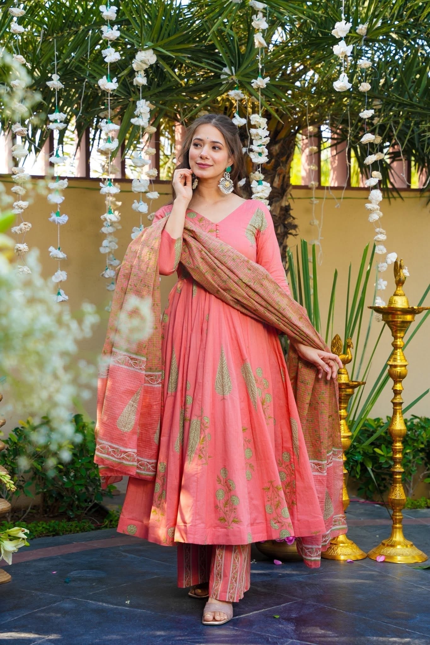 Designer Embroidered Kurta Plazzo Set