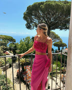 Flower Pink Skirt Set