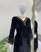 Royal Chand Velvet Kurta Plazzo Set