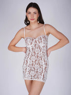Glittering White Short Dress