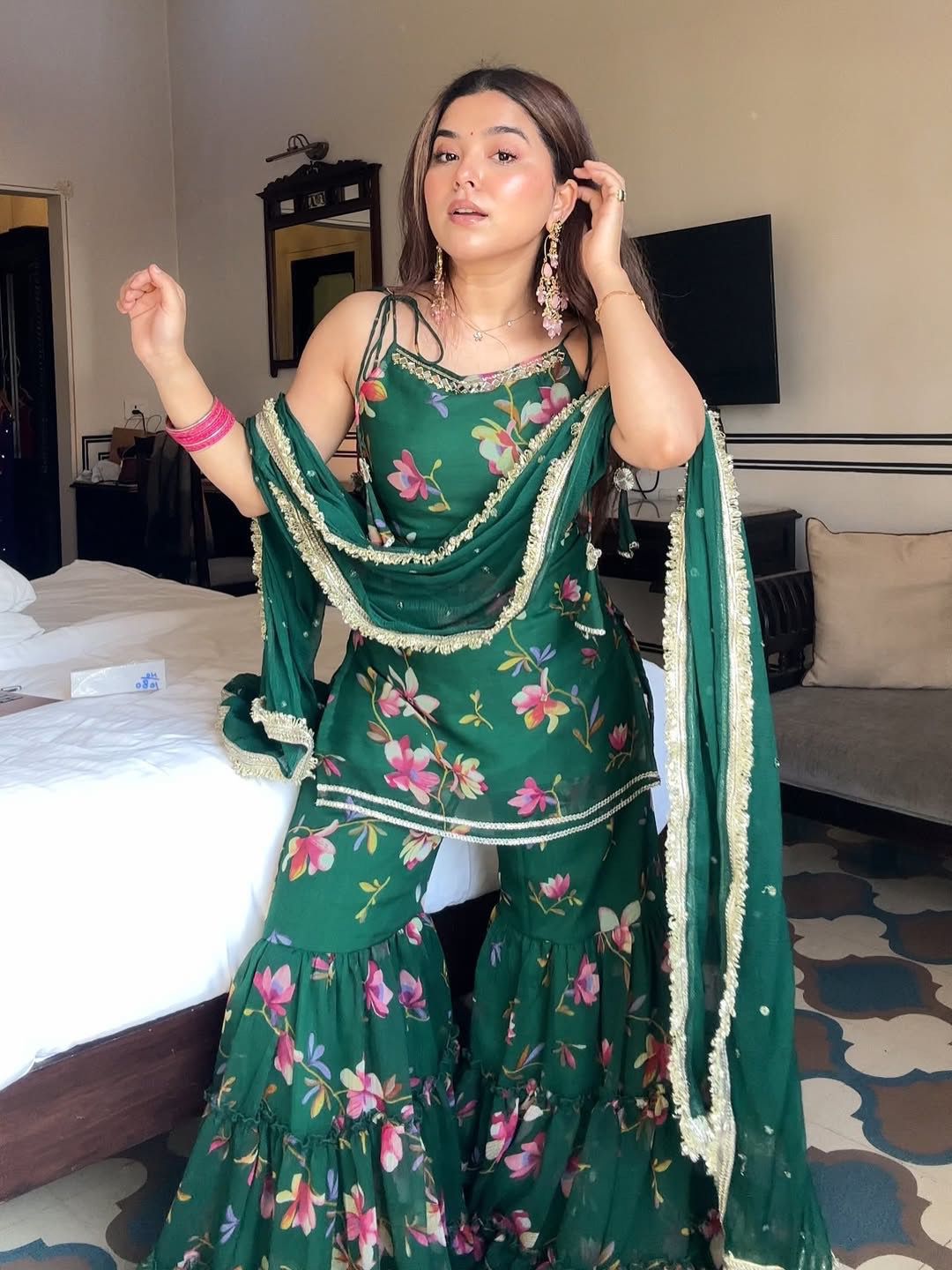 Gulbahar Printed Floral Sharara