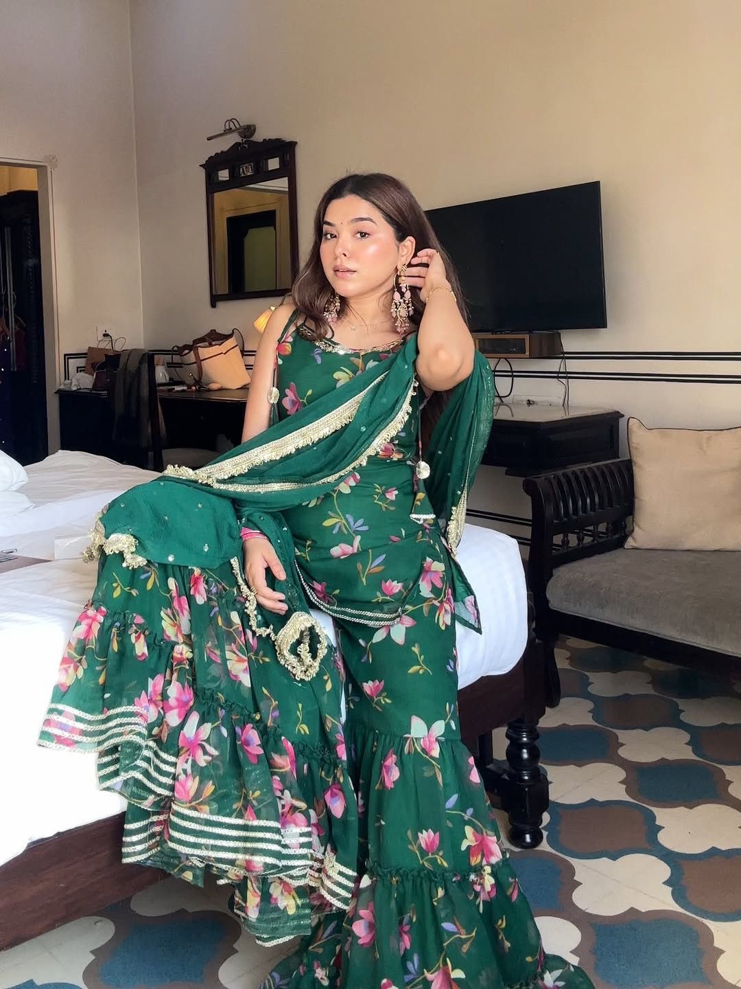Gulbahar Printed Floral Sharara