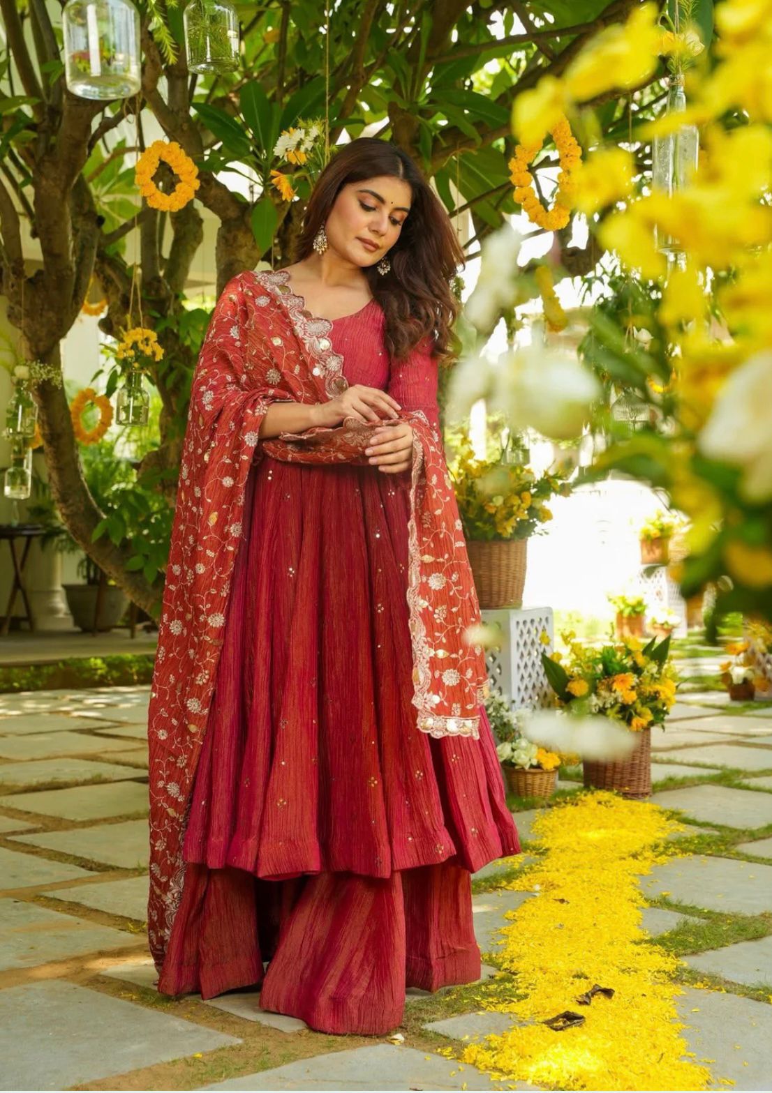 Noor Designer Anarkali Complete Set