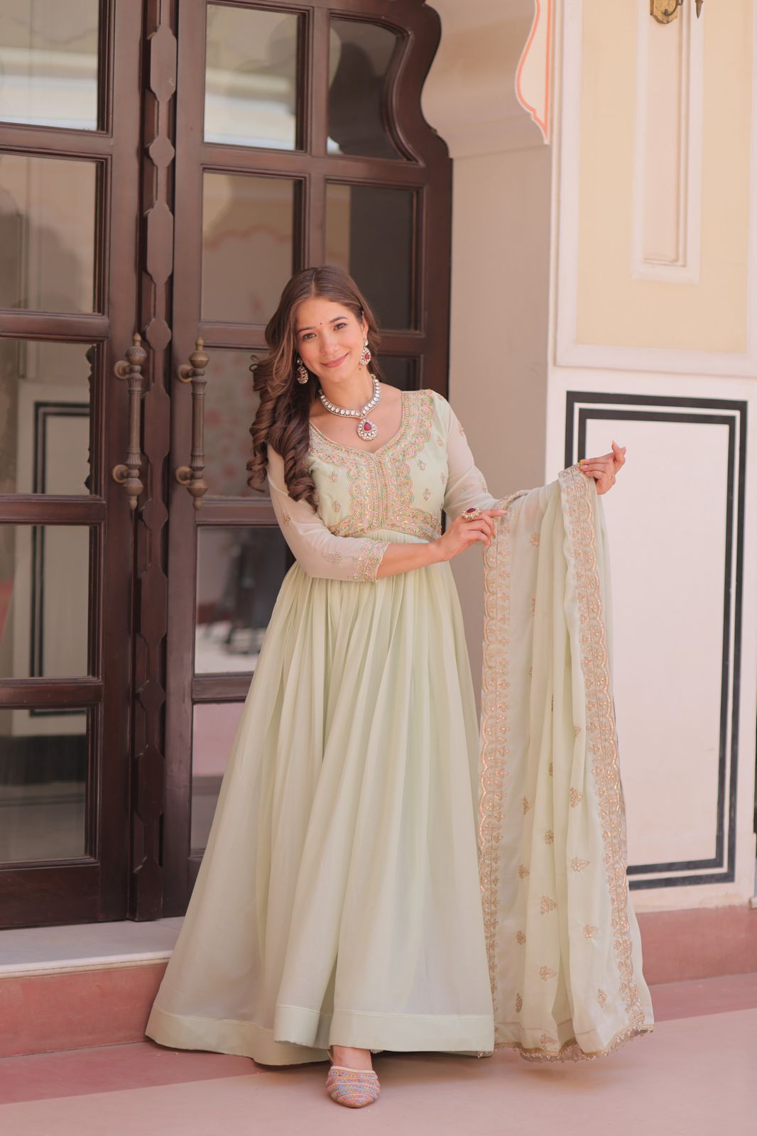 Falak Anarkali Suit with Dupatta