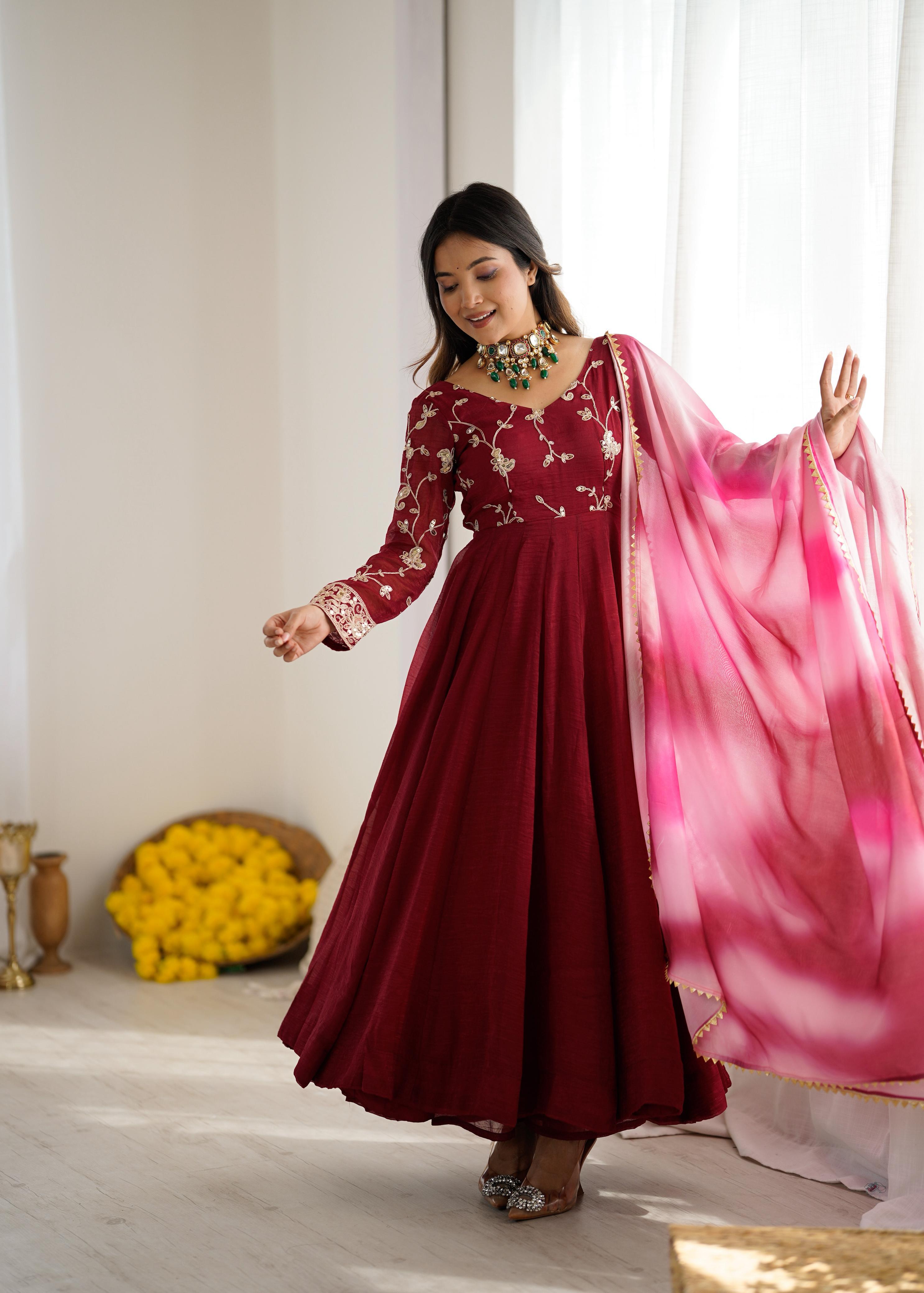 Samaira Anarkali with Dupatta