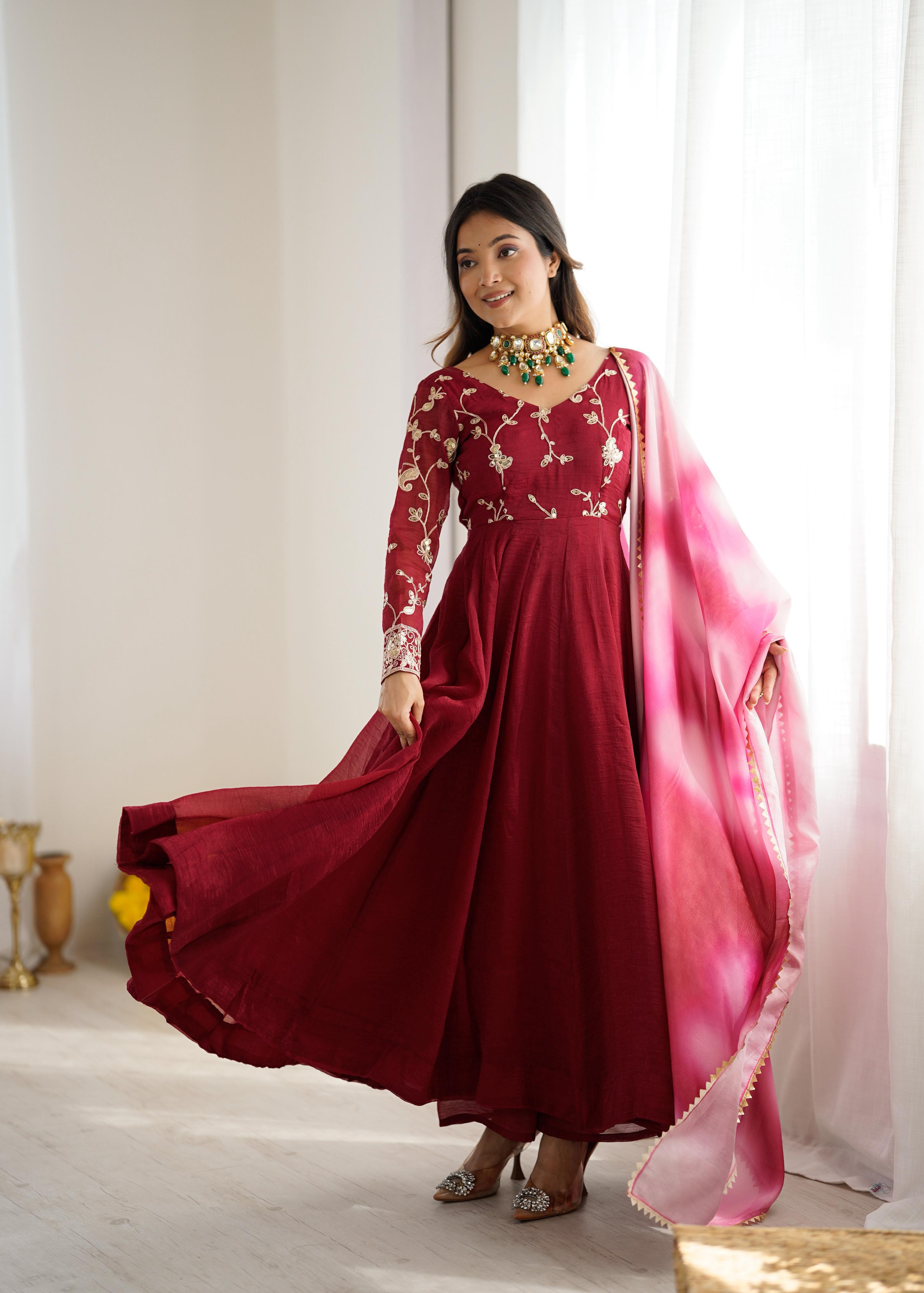 Samaira Anarkali with Dupatta