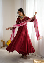 Samaira Anarkali with Dupatta