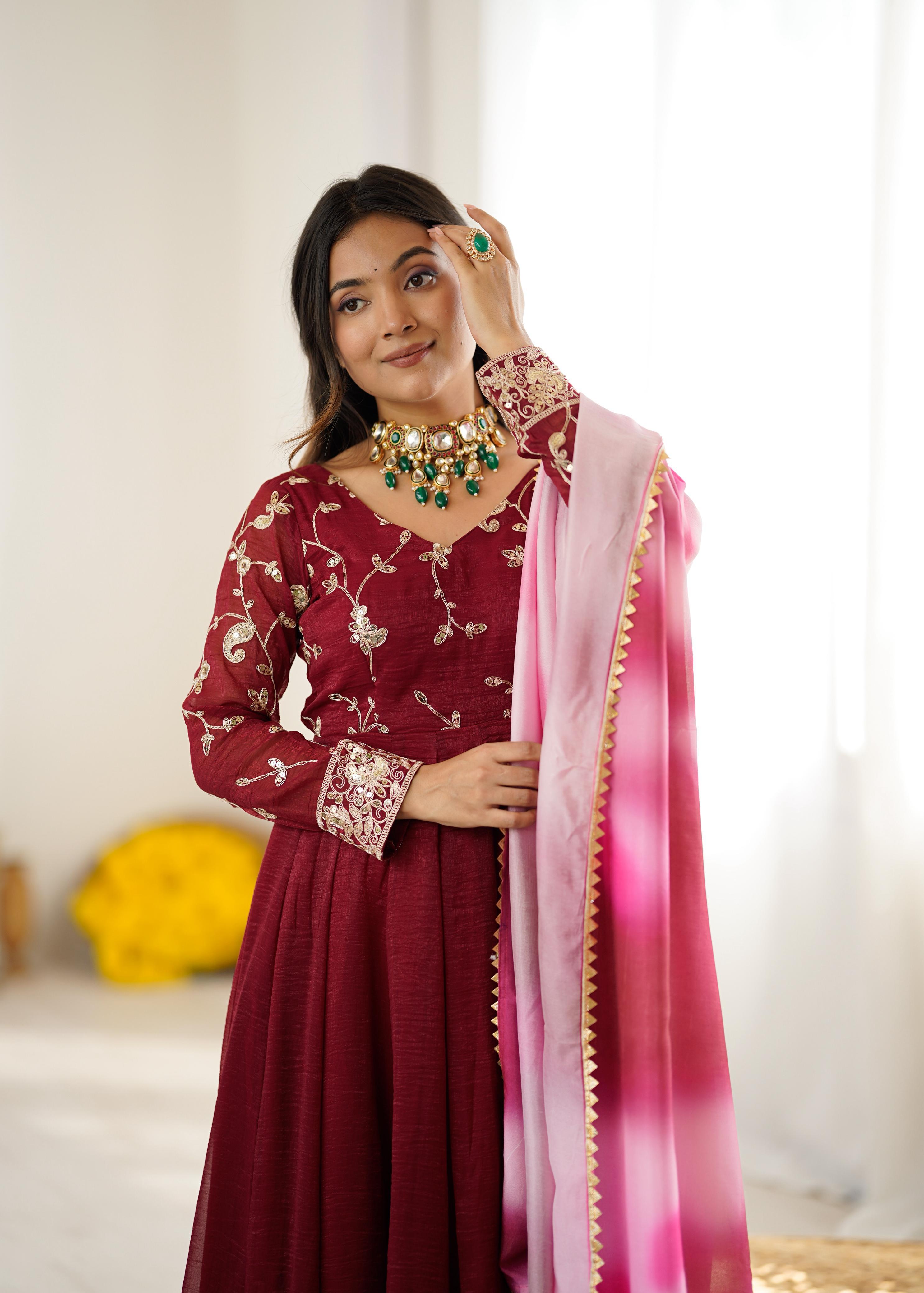 Samaira Anarkali with Dupatta