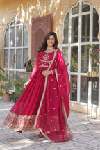 Zarisha Luxe Indian Gown with Dupatta