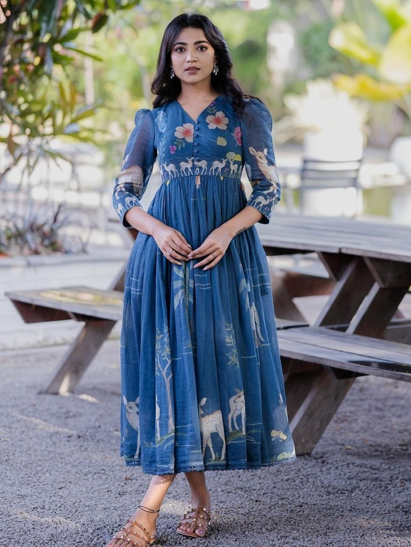 Aarvi Long Western One Piece Dress