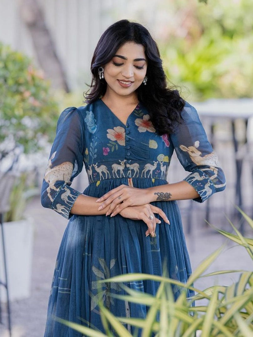 Aarvi Long Western One Piece Dress