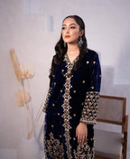 Nazakat Embroidered Velvet Kurta Set