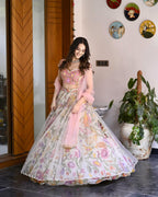 Floral Bloom Wedding Luxe Lahenga Choli Set