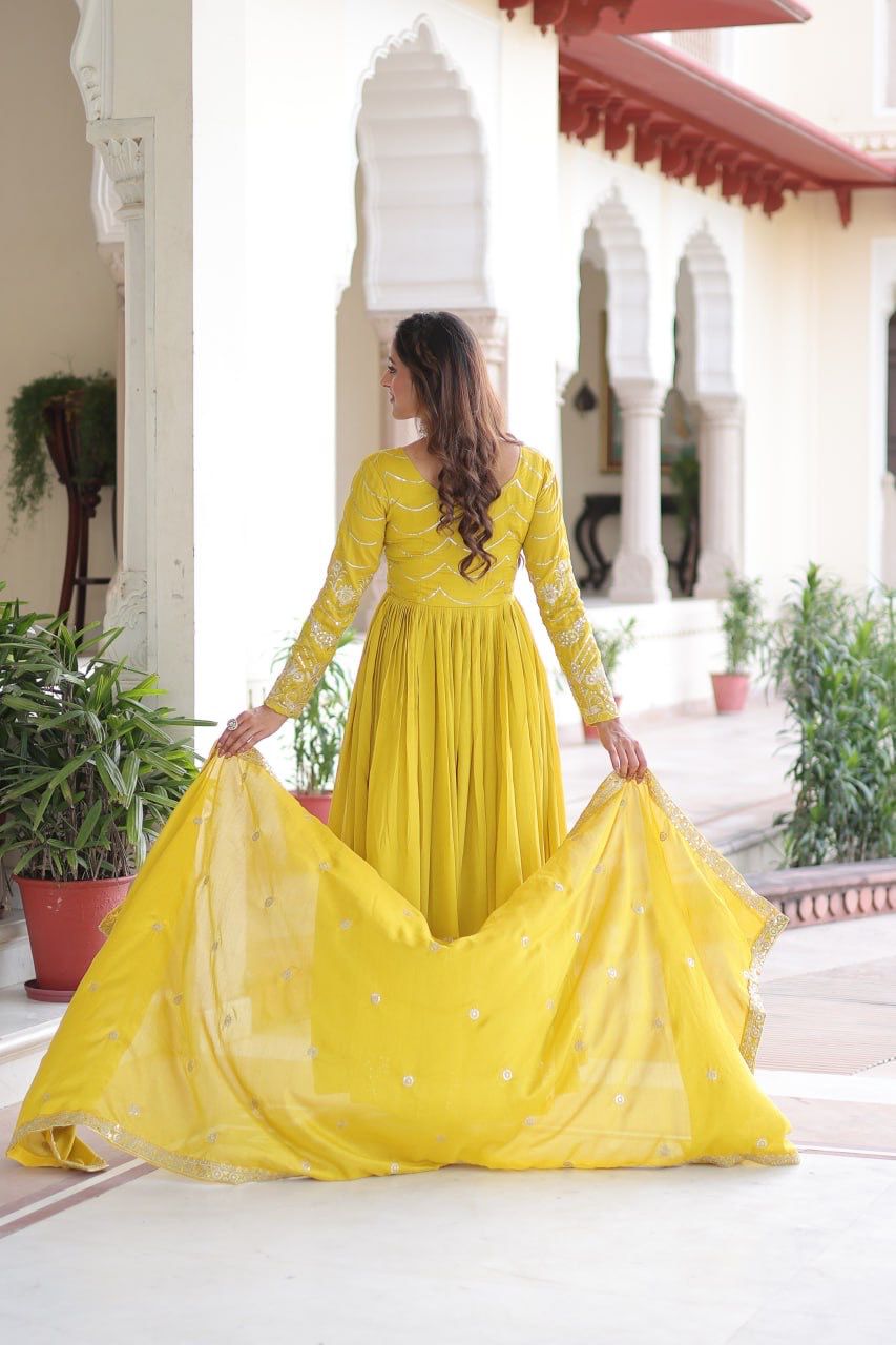 Premium Embroidery Anarkali Gown – Festive Wear