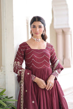 Premium Embroidery Anarkali Gown – Festive Wear