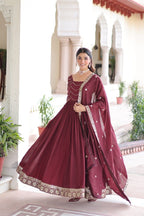 Premium Embroidery Anarkali Gown – Festive Wear