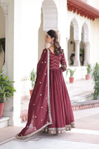 Premium Embroidery Anarkali Gown – Festive Wear