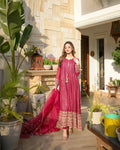 Designer Party Wear Gown with Pant & Dupatta Set