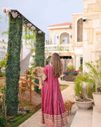Designer Party Wear Gown with Pant & Dupatta Set