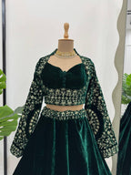 Royal Velvet Anarkali with Detailed Embroidery