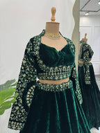 Royal Velvet Anarkali with Detailed Embroidery