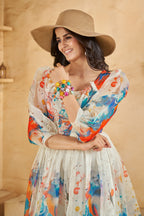 Soofy-Long Western Wear One Piece Dress