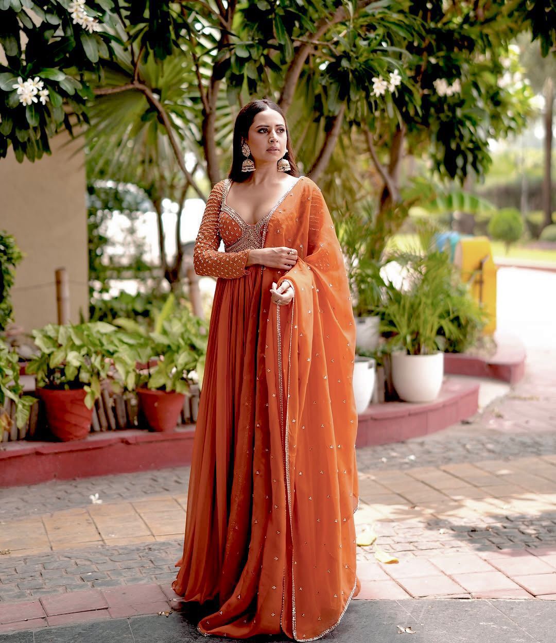 Designer Anarkali Gown with Dupatta