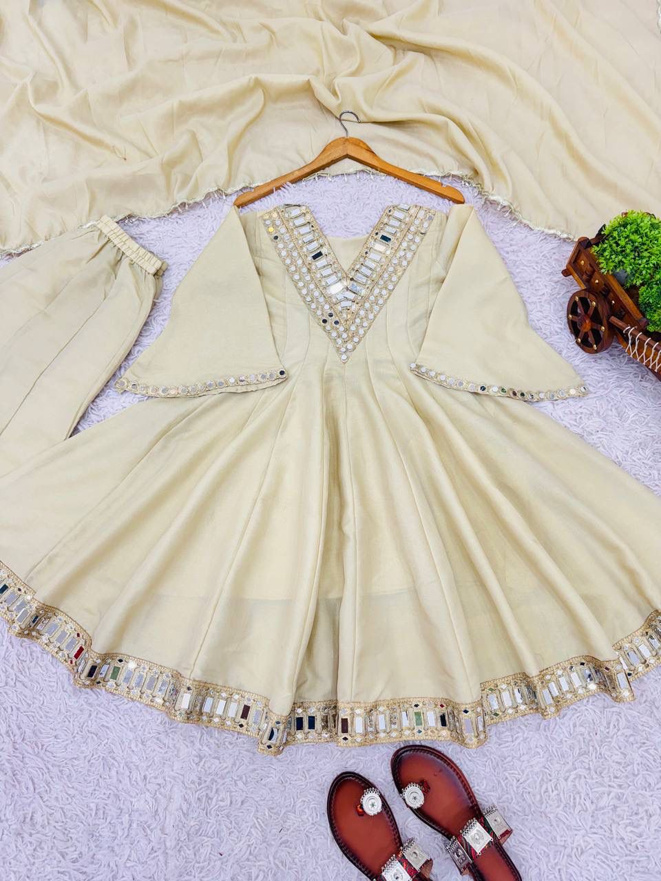 Luxury Handcrafted Ethnic Anarkali Outfit