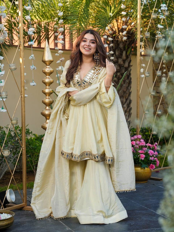 Luxury Handcrafted Ethnic Anarkali Outfit - designer Eid dress women