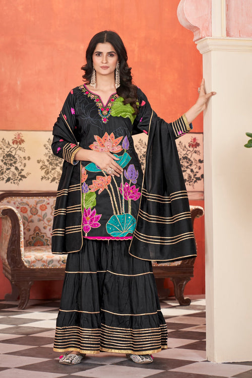 Hayat Heavy Fancy Kurti Sharara Set with Dupatta at Snyvia