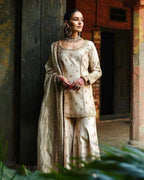 Luxe Embroidery Party Wear Sharara Suit