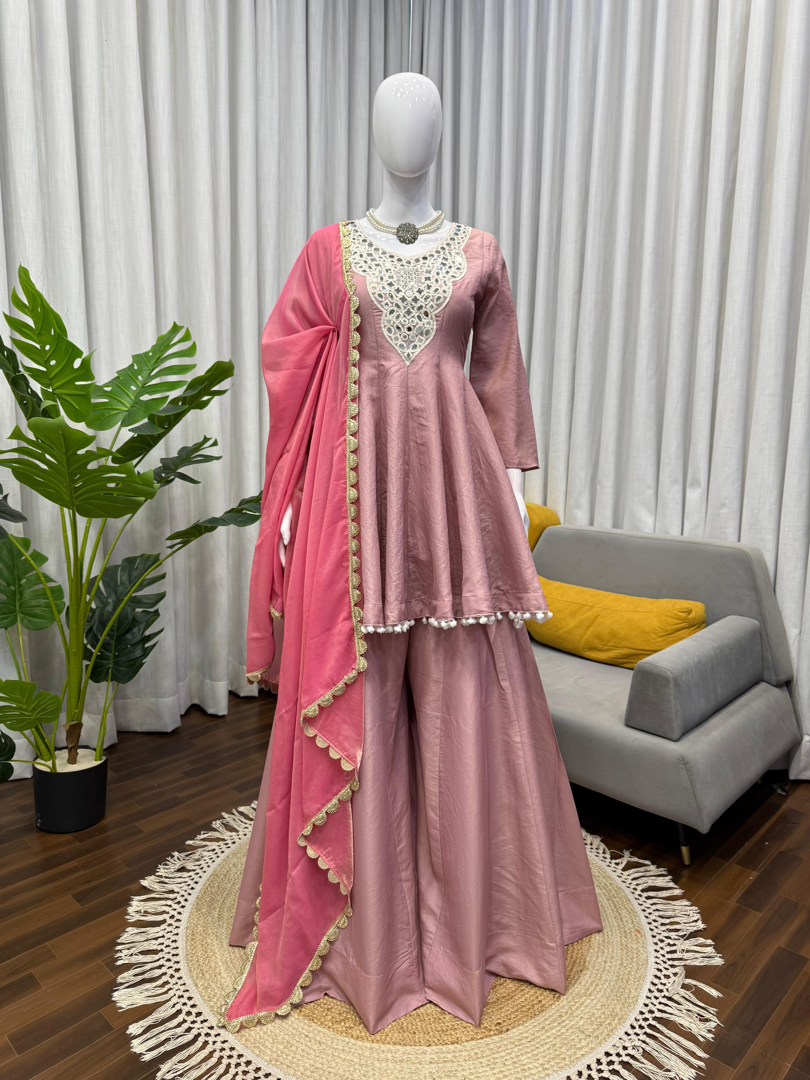 Mehrban Blush Sharara Set