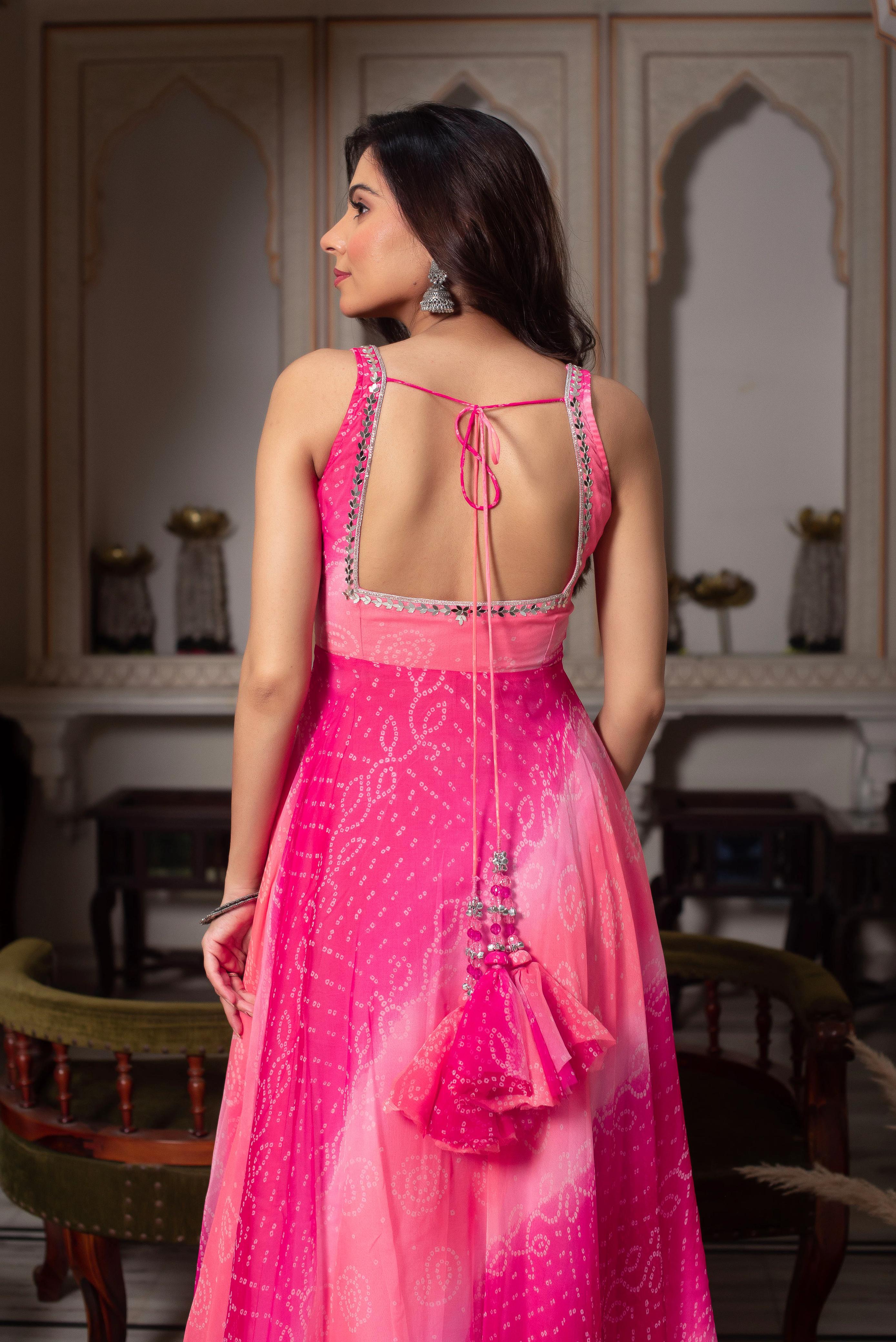 Modern Ethnic Mirror Work Pant Set