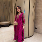 Noorani Velvet Kurta Plazo Set